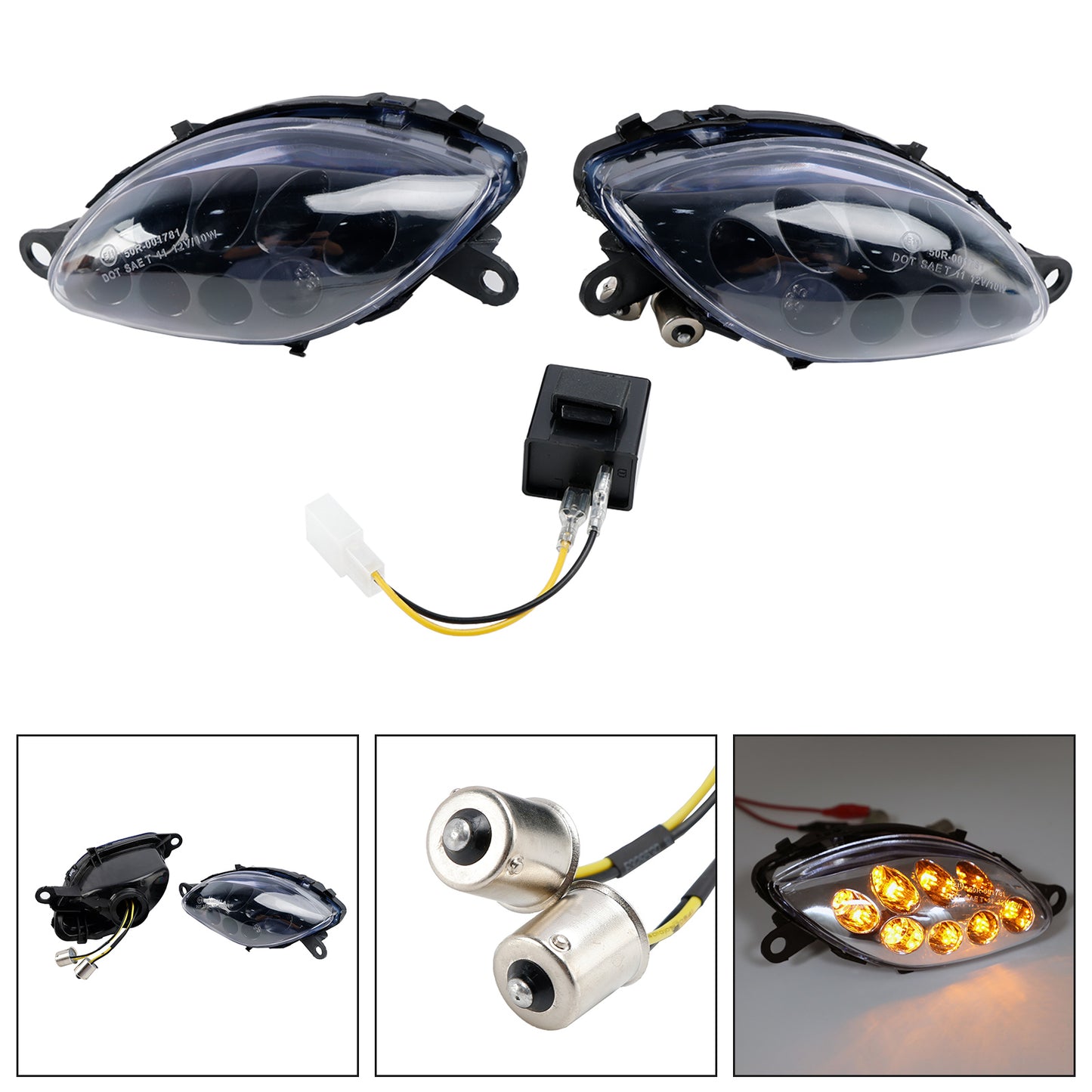 Front Turn Signals For Suzuki Hayabusa GSXR1300 1999-2007 Clear