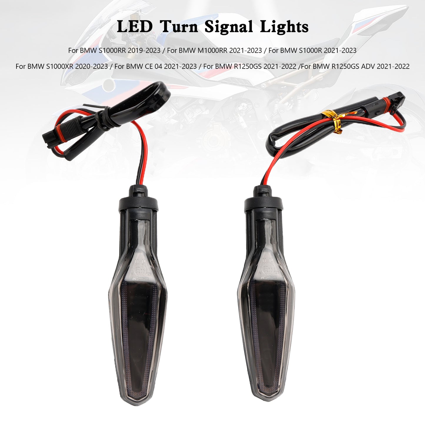 LED Turn Signal Lights For BMW S1000XR S1000R R1250GS ADV CE 04 2020-2023