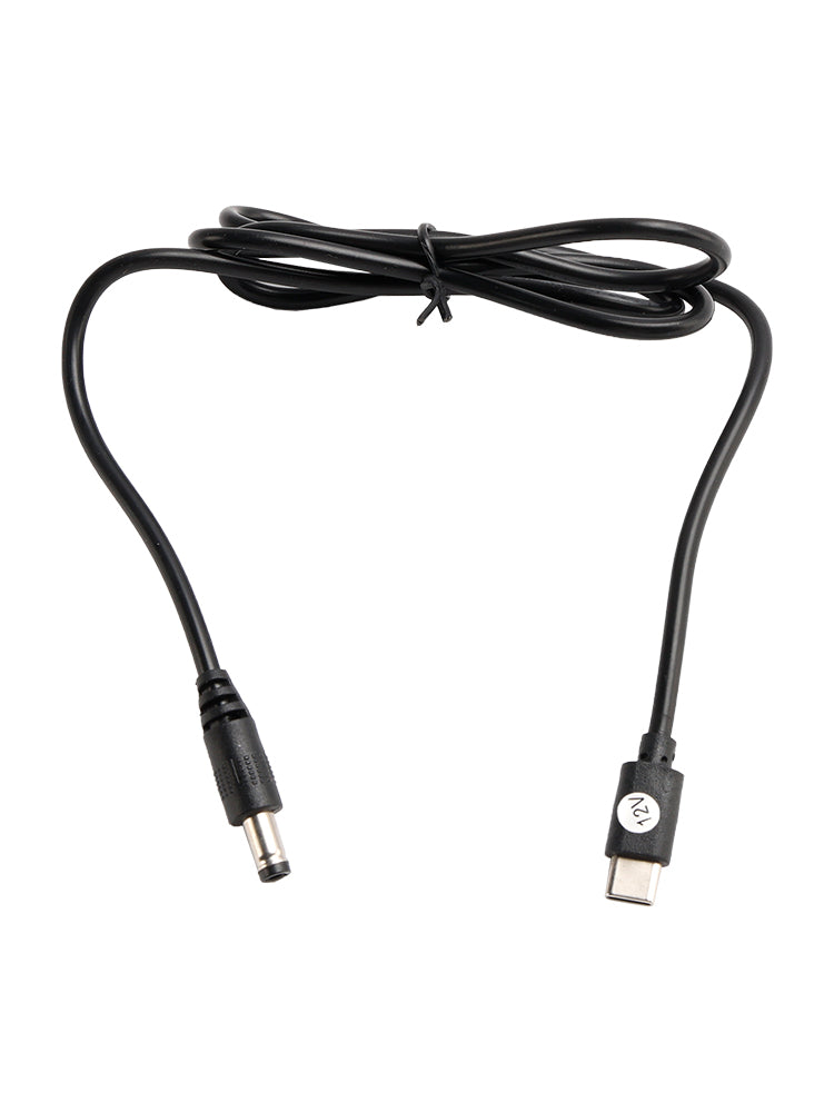 USB Type-C to 12V DC 5.5mm*2.5mm Adapter Cable 1m 39.37inches PD Charger Cord