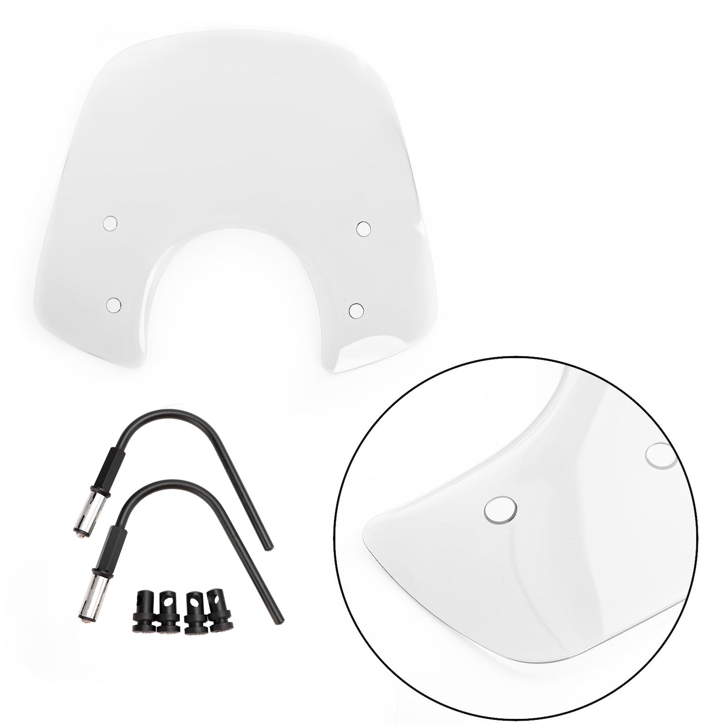 Windshield Windscreen fit for Vespa LX50 LX125 LX150 GT200 GTS300 Super Black