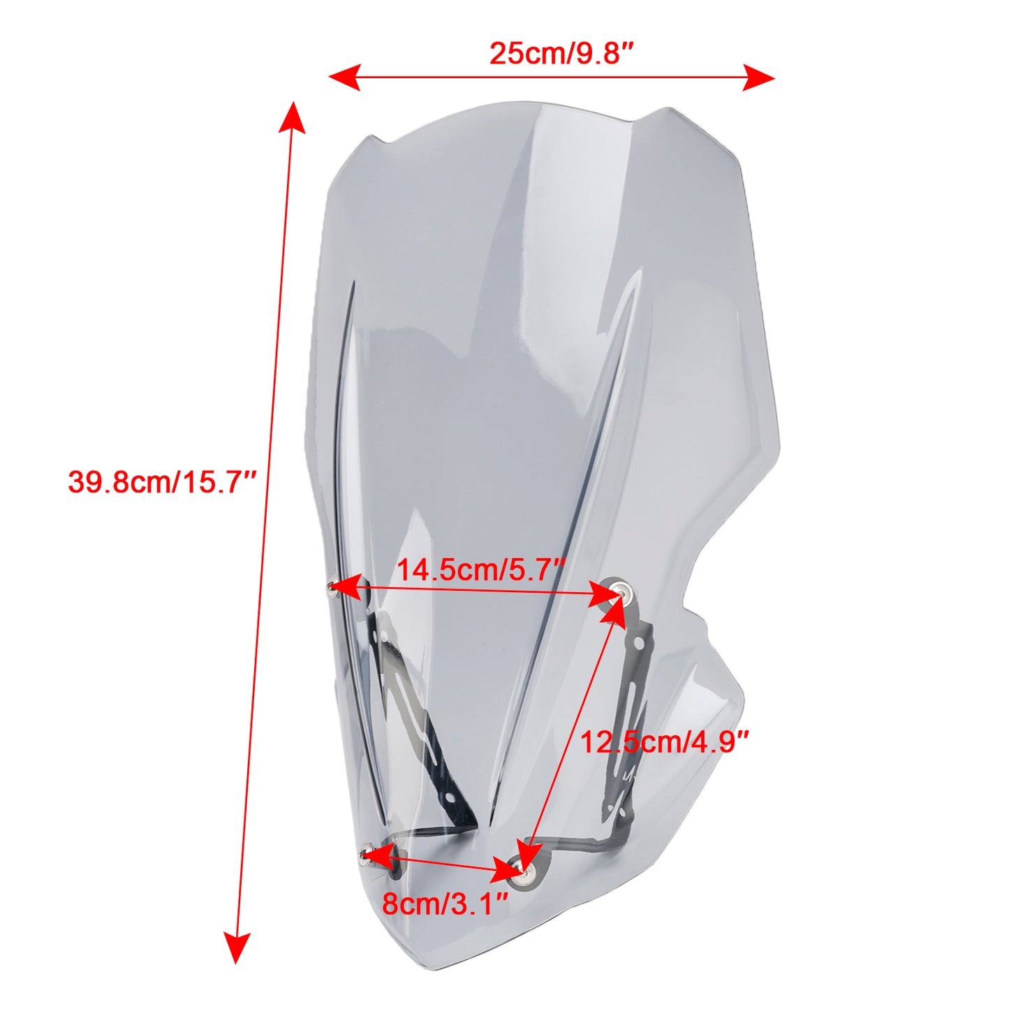 Windscreen Windshield with Bracket For Kawasaki Z 900 2017-2019 fly screen Generic