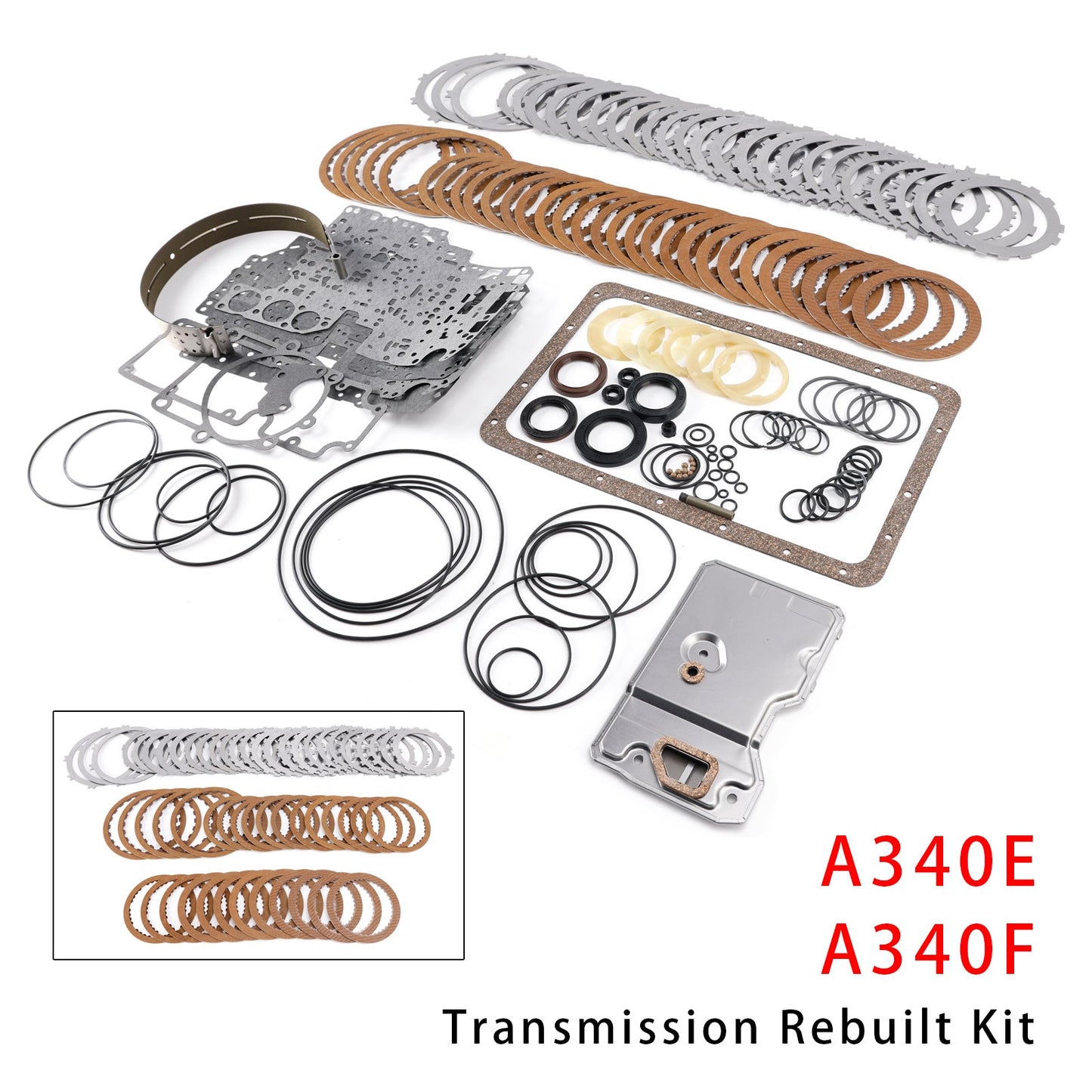 A340E A340F Transmission Rebuilt Kit With Overhault Clutches Filter For Toyota