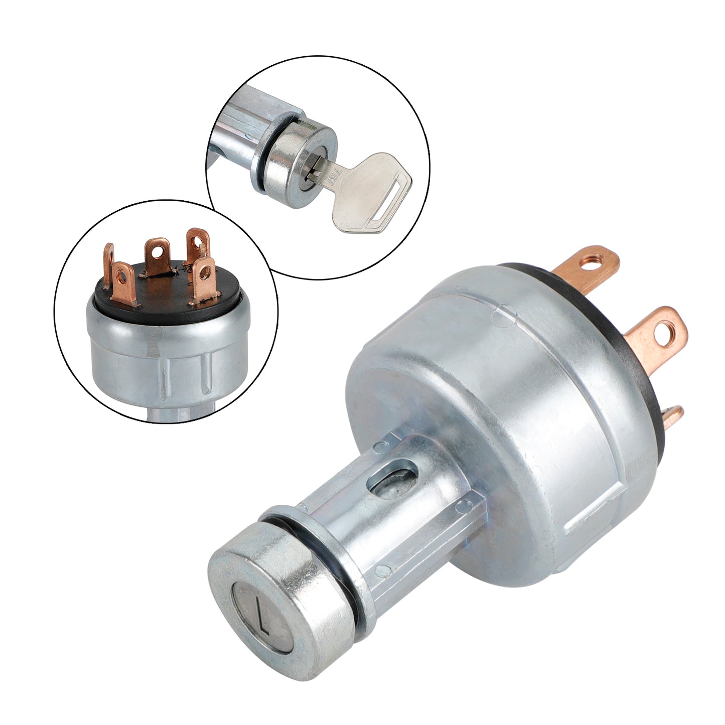 Ignition Switch For Kubota Iseki Yanmar John Deere 08086-10000 With 2Keys