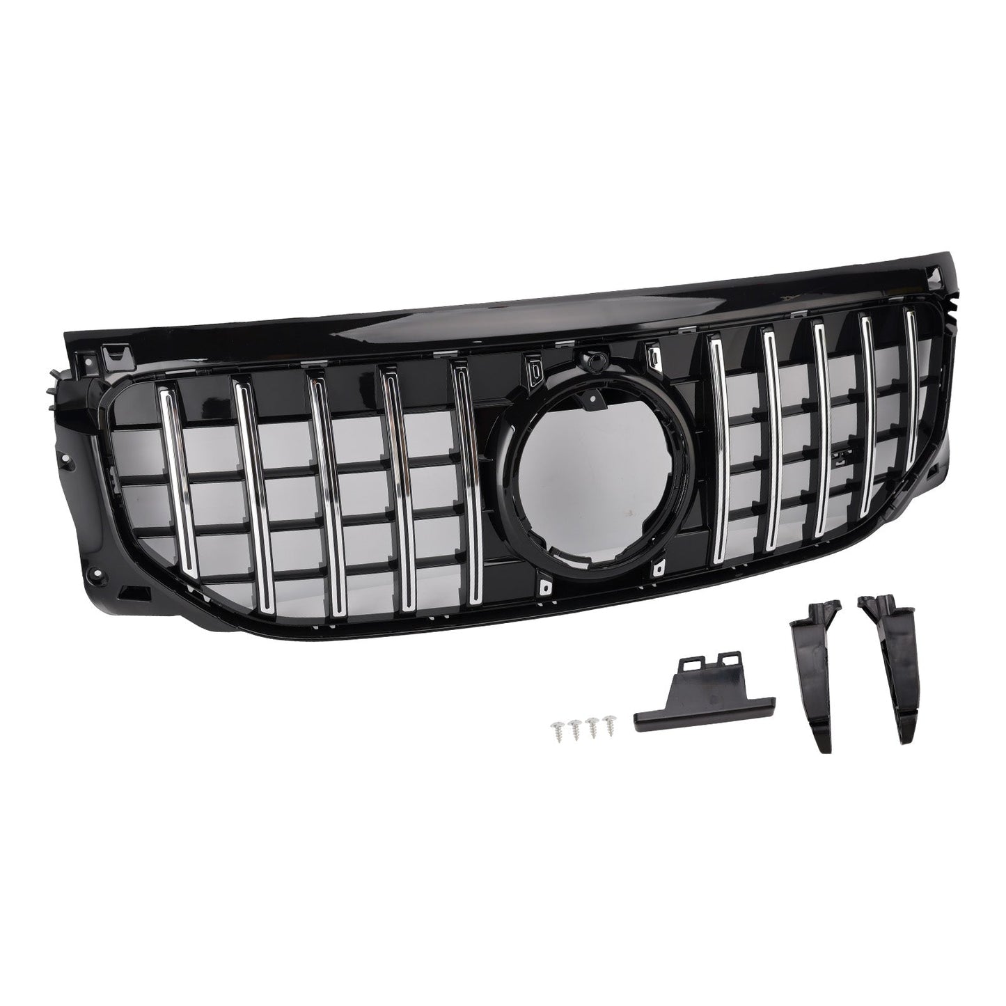 2024+ Fit Mercedes Benz GLB X247 GLB200 GLB250 Chrome+Black Front Bumper Grille
