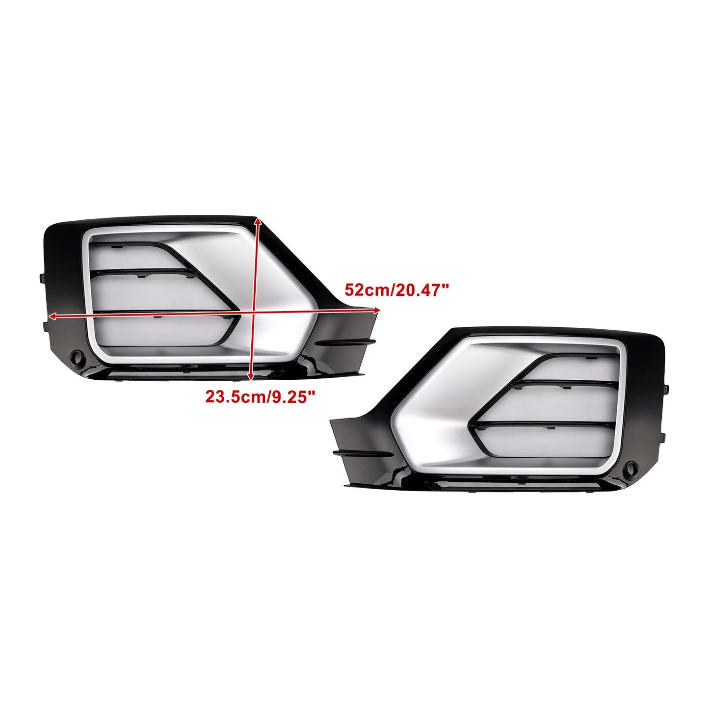 2016-2020 Audi Q2 2PCS Front Bumper Grille Fog Lamp Grille 81A807681G