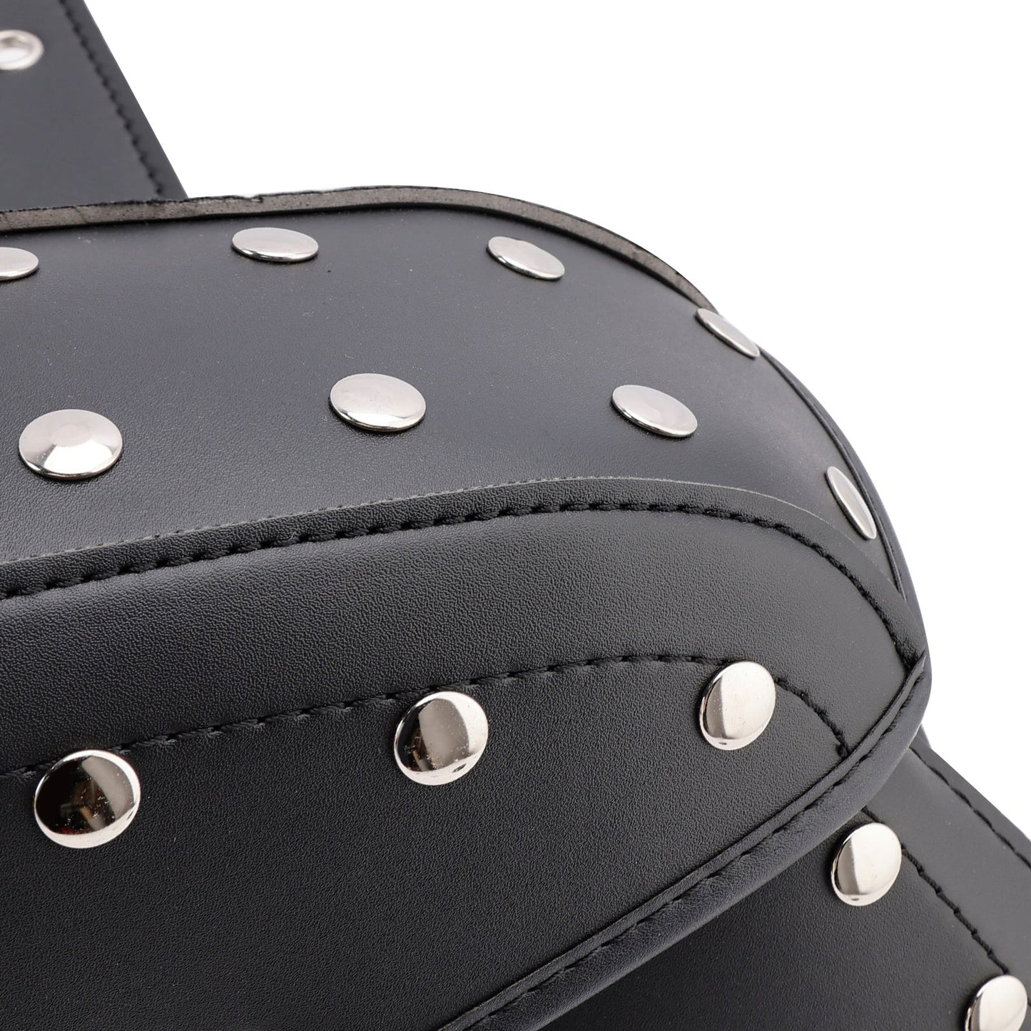 Universal Saddlebag Side Storage Tail Bag Pu Luggage Black 22L For Motorcycle