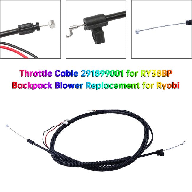 Throttle Cable 291899001 for RY38BP Backpack Blower Replacement for Ryobi