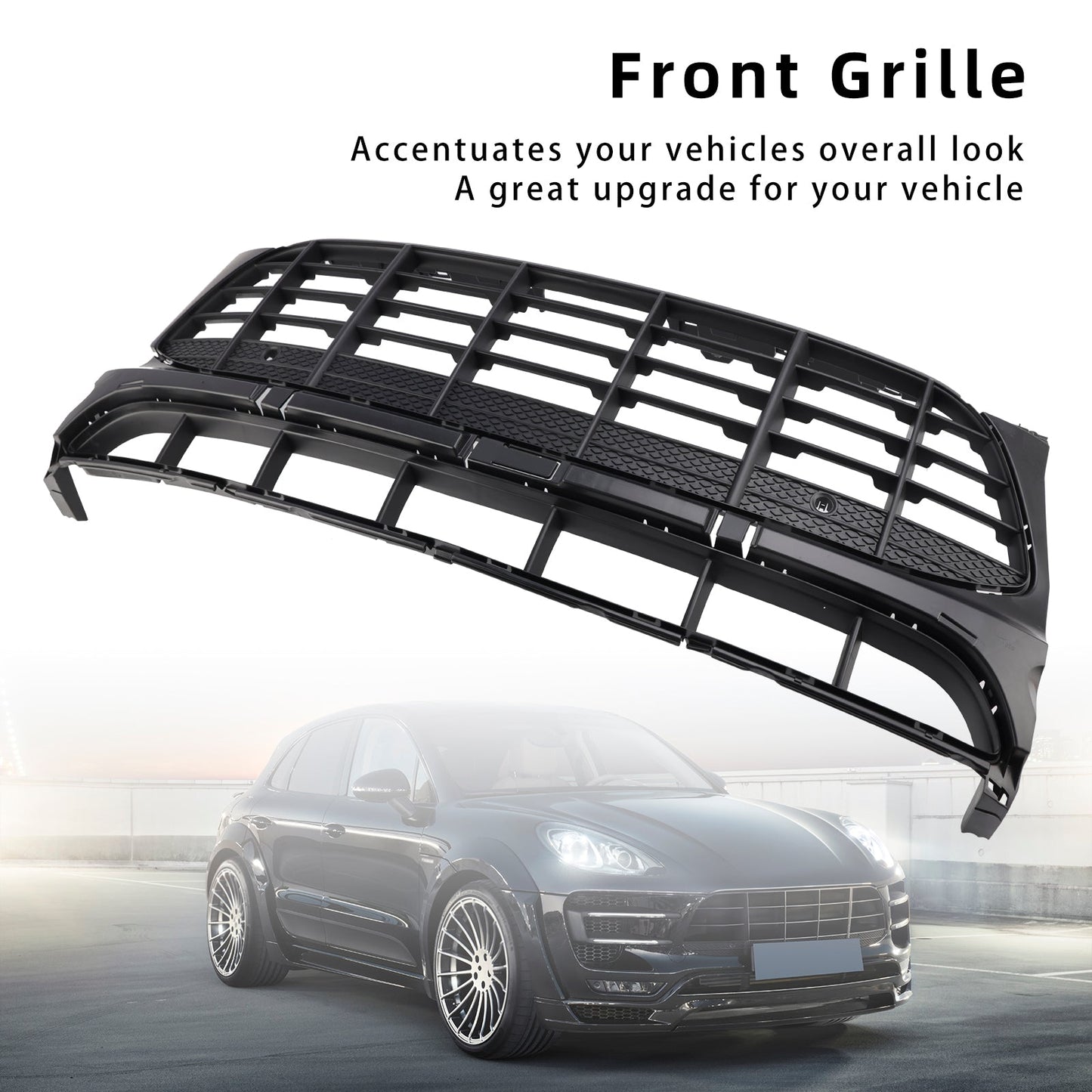 2015-2018 Porsche Macan Black Front Bumper Grill Grille 95B807683H1E0