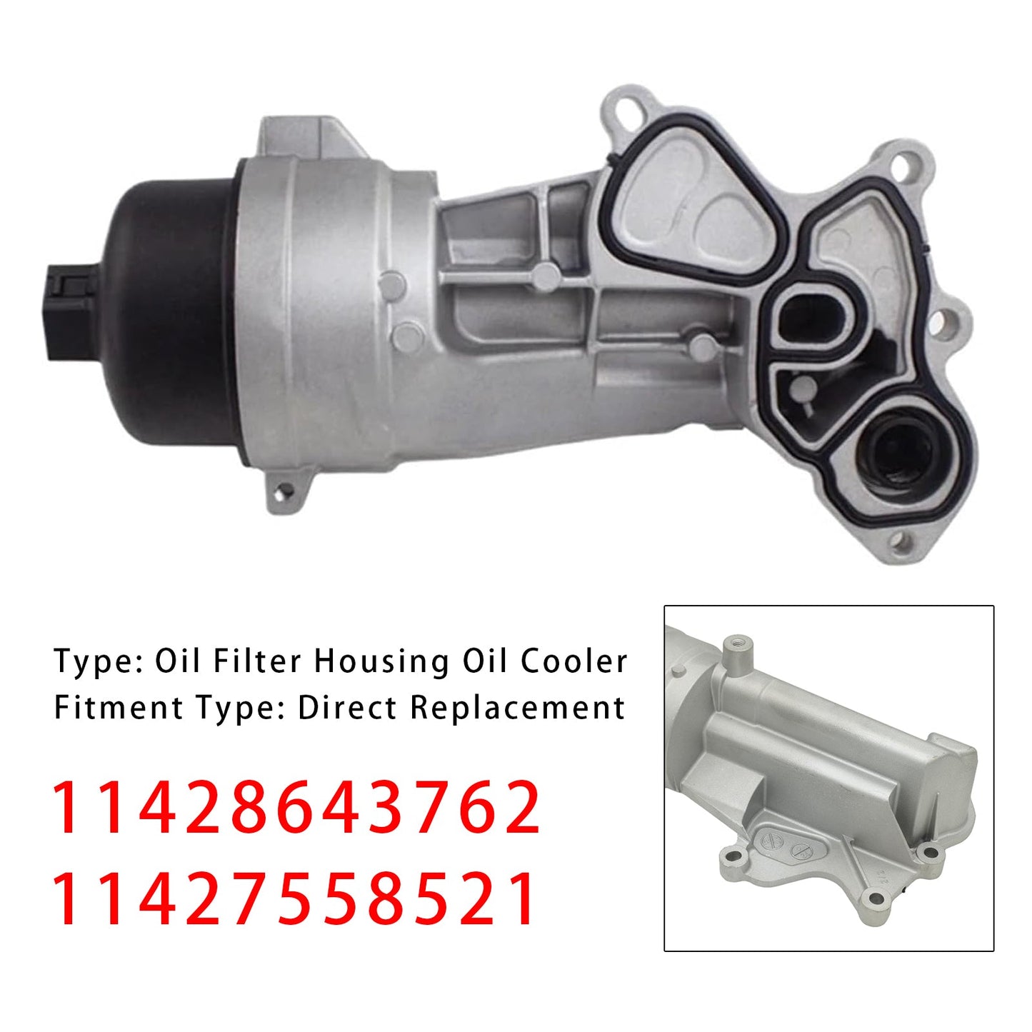 Oil Cooler Filter Housing 11428643762 11427558521 For Mini Cooper R55 R56 One