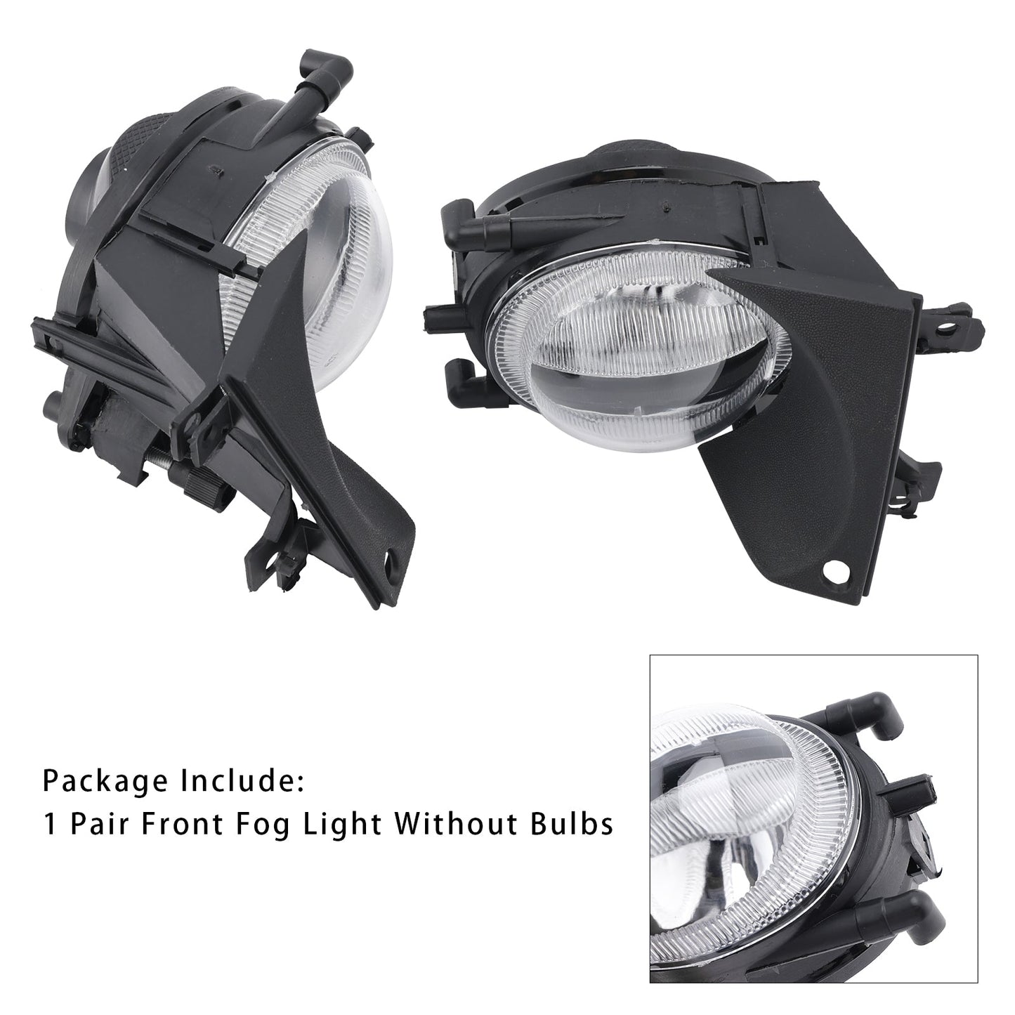 1999-2003 BMW E39 5-Series Pair Front Bumper Fog Light Without Bulbs