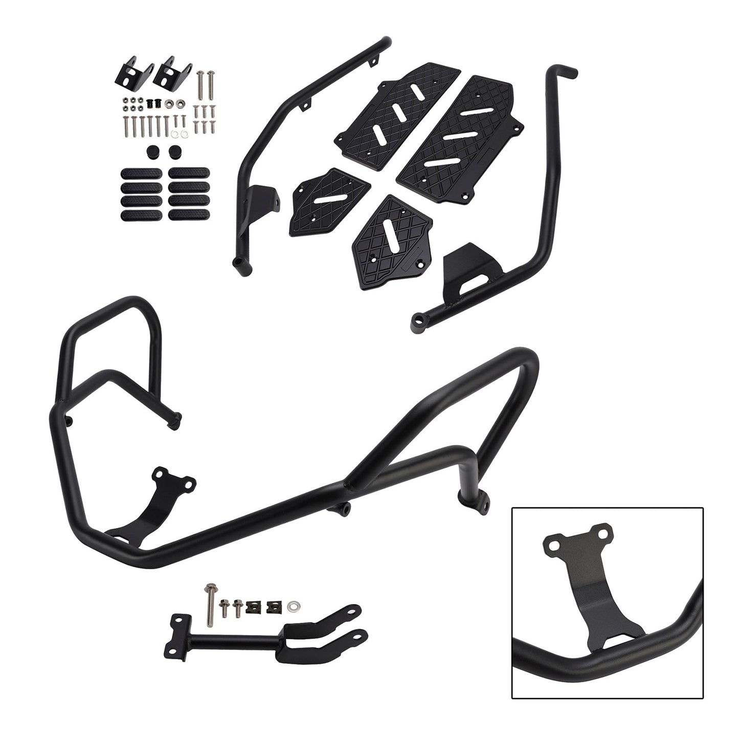 2022-2025 Honda Adv350 Crash Bar Upper+Lower Engine Guard Frame Fit Black