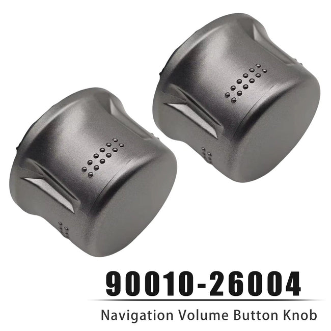 2pc Navigation Volume Button Knob 90010-26004 for Toyota Highlander 2009-2015