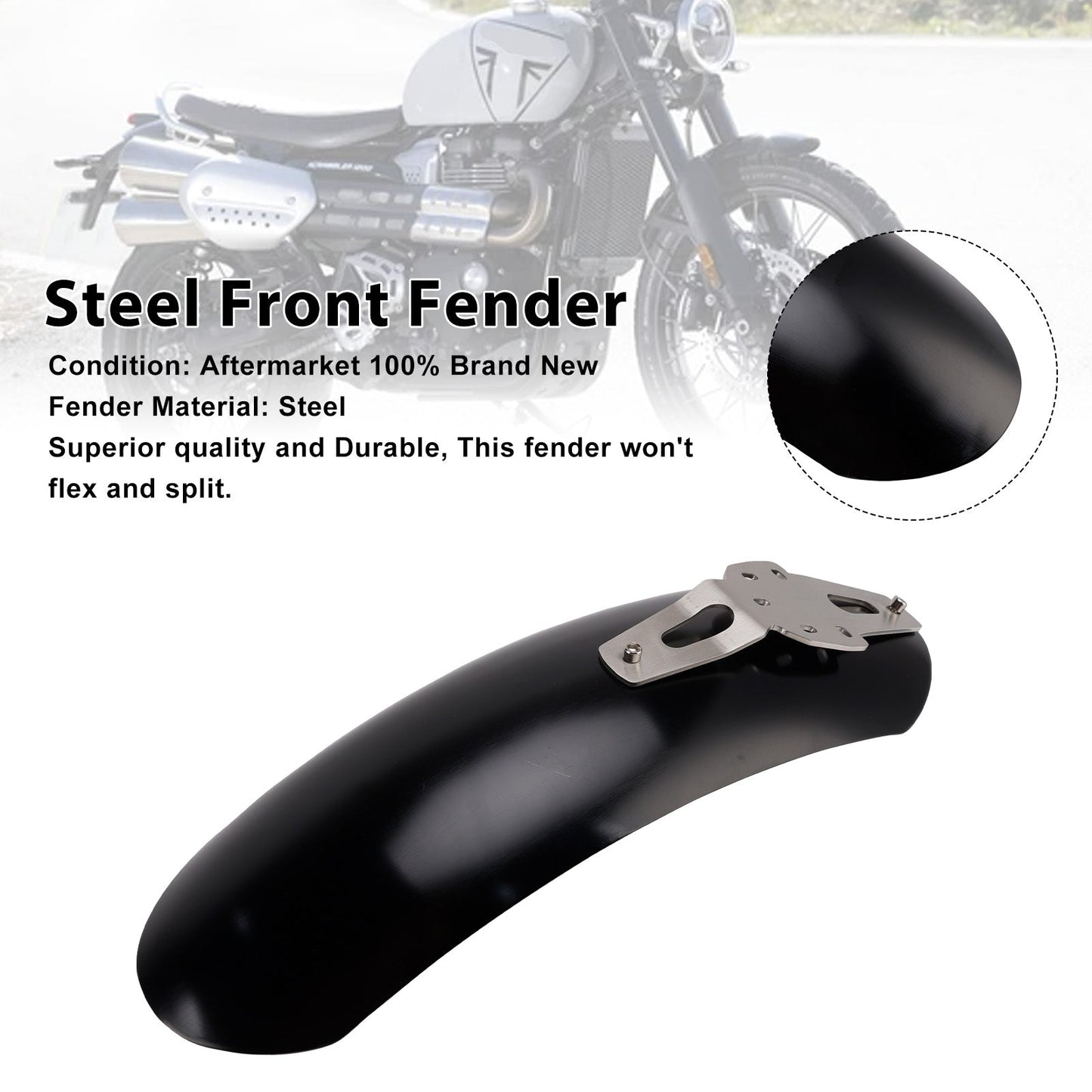 2019-2025 Triumph Scrambler 1200XC Steel Front Fender Mudguard