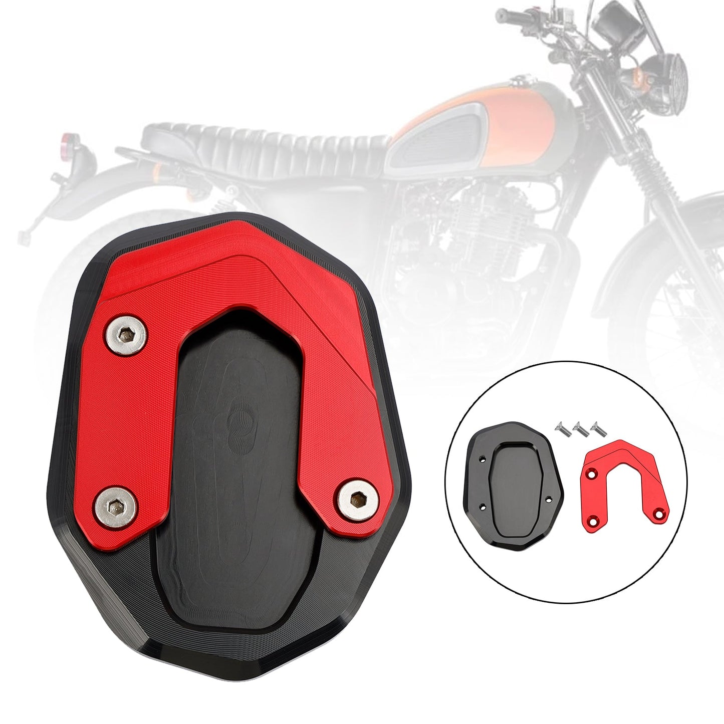 Kickstand Enlarge Plate Pad fit for Ducati Scrambler 400/800/1100 2015-2020