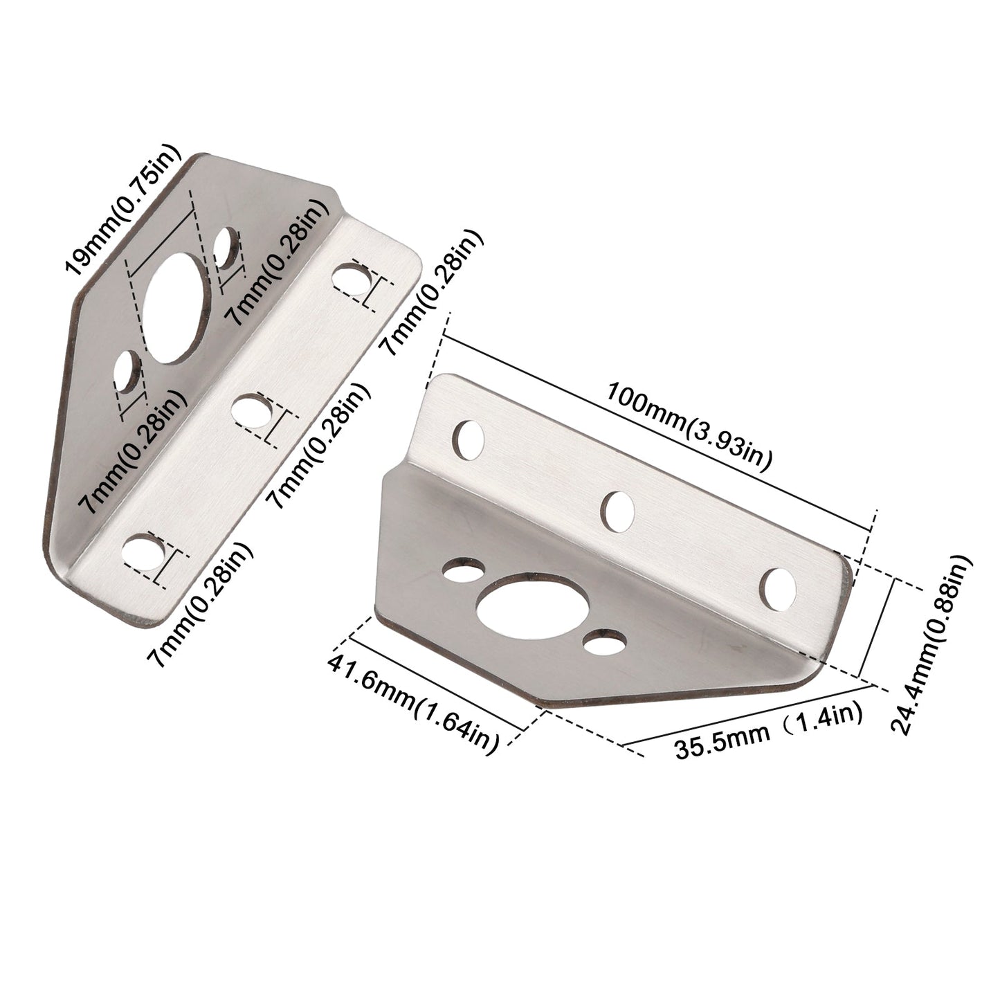 Peterbilt 379 388 389 2 PCS Windshield Wiper Repair Stainless Steel Brackets