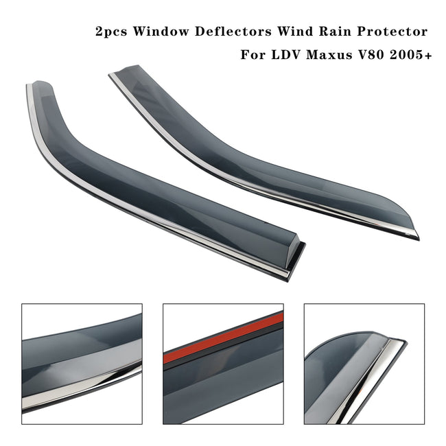 2005+ LDV Maxus V80 2pcs Window Deflectors Wind Rain Protector