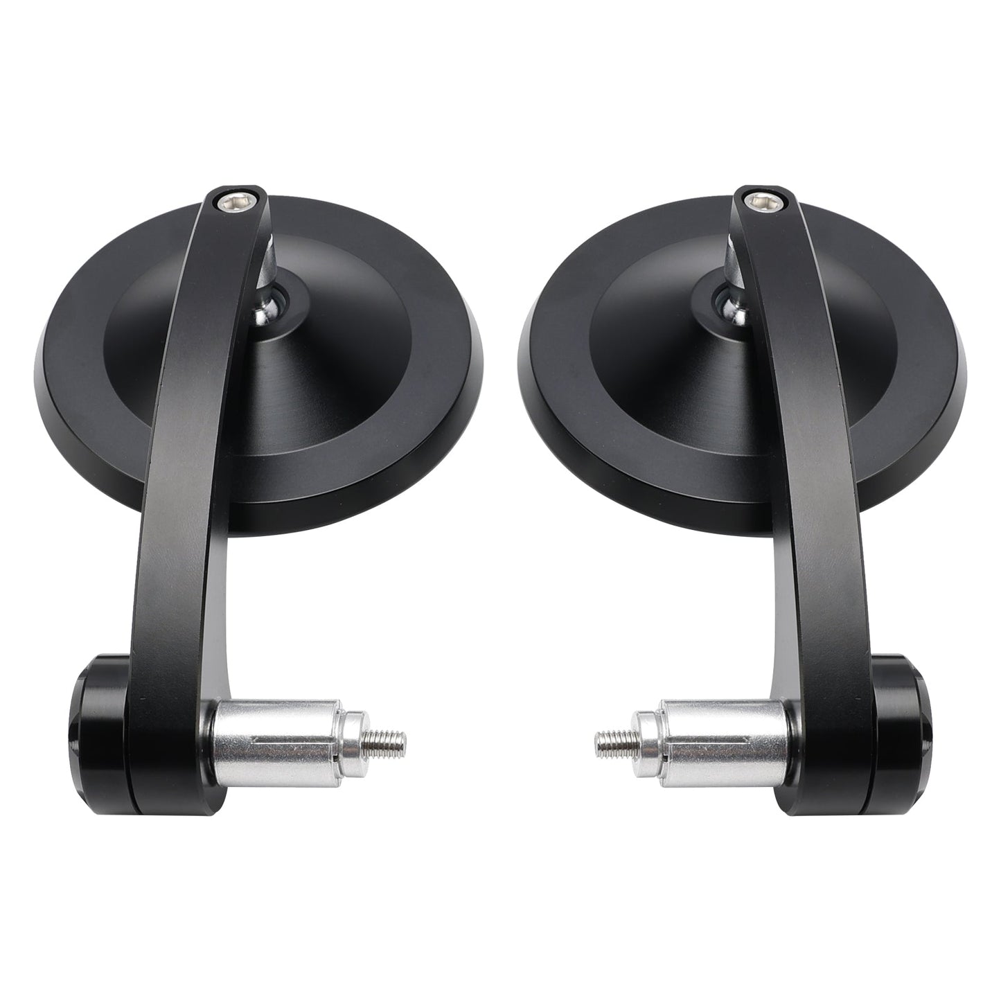 Pair Motorcycle Round 7/8" CNC Bar End Rearview Side Mirrors Bobber Cafe Racer