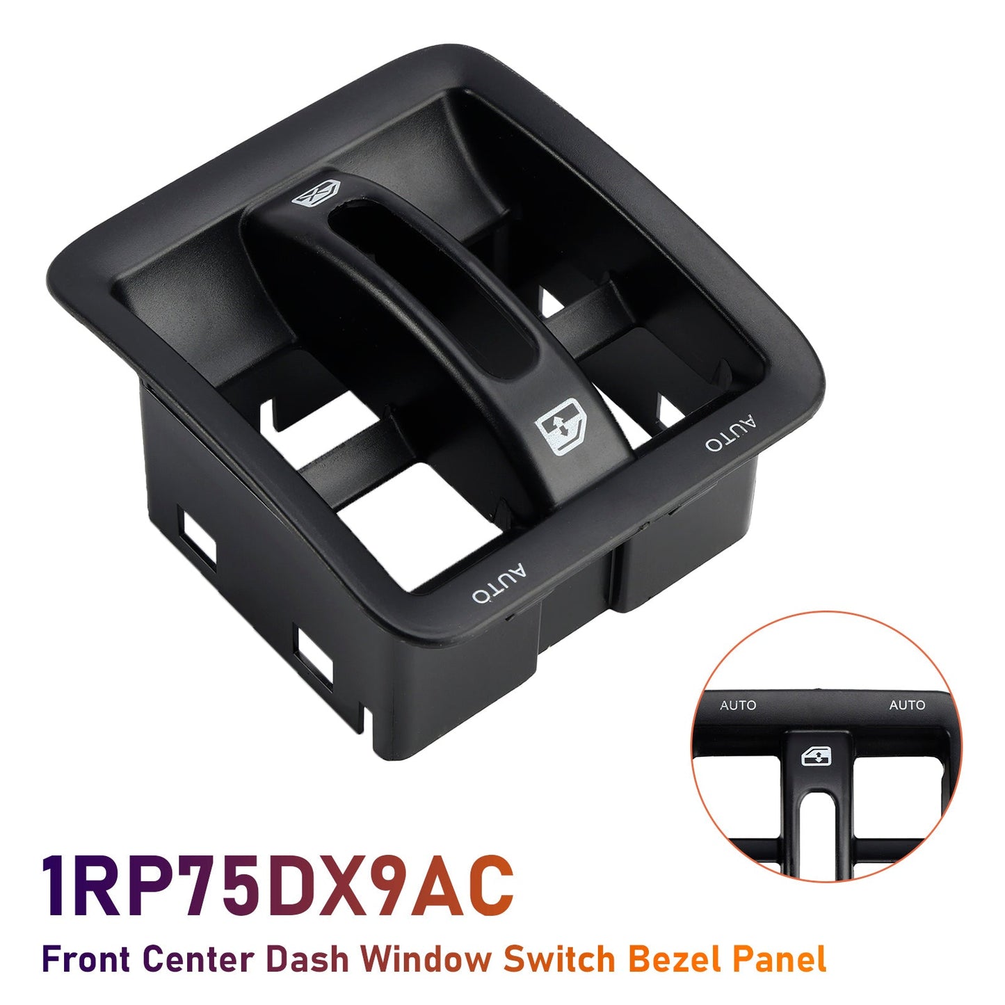 2011-2018 Jeep Wrangler Dashboard Panel Power Window Switch Bezel 1RP75DX9AC
