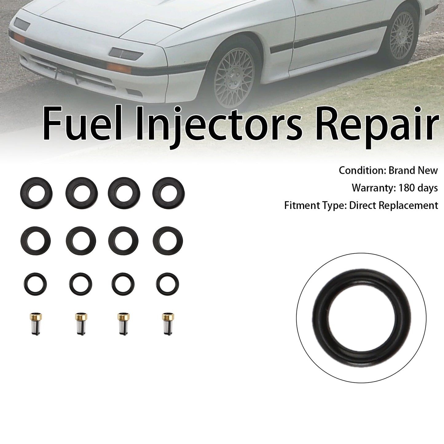 1986-1991 Mazda RX-7 FC 13B Rotary 4PCS Fuel Injector O-Ring Filter Seal