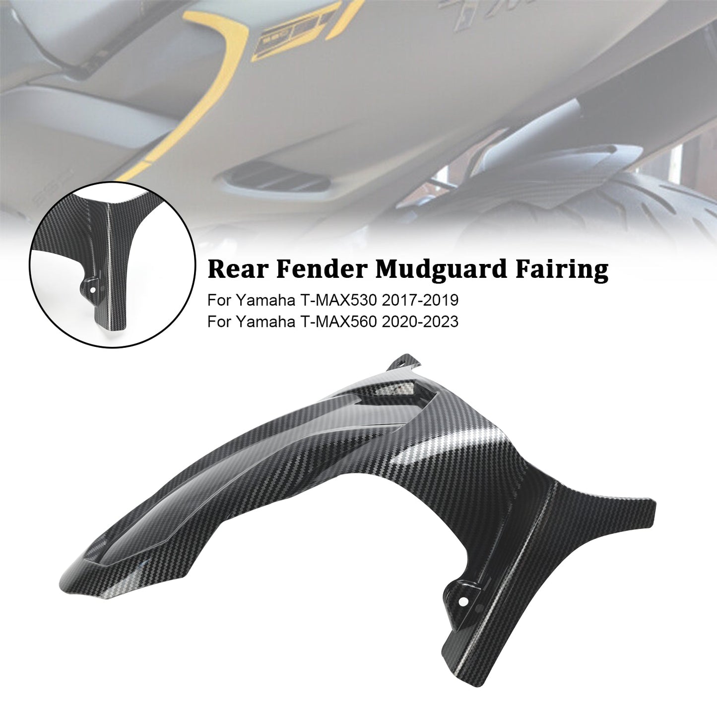 Rear Fender Mudguard Fairing For Yamaha T-MAX 530 17-19 T-MAX 560 2020-2023