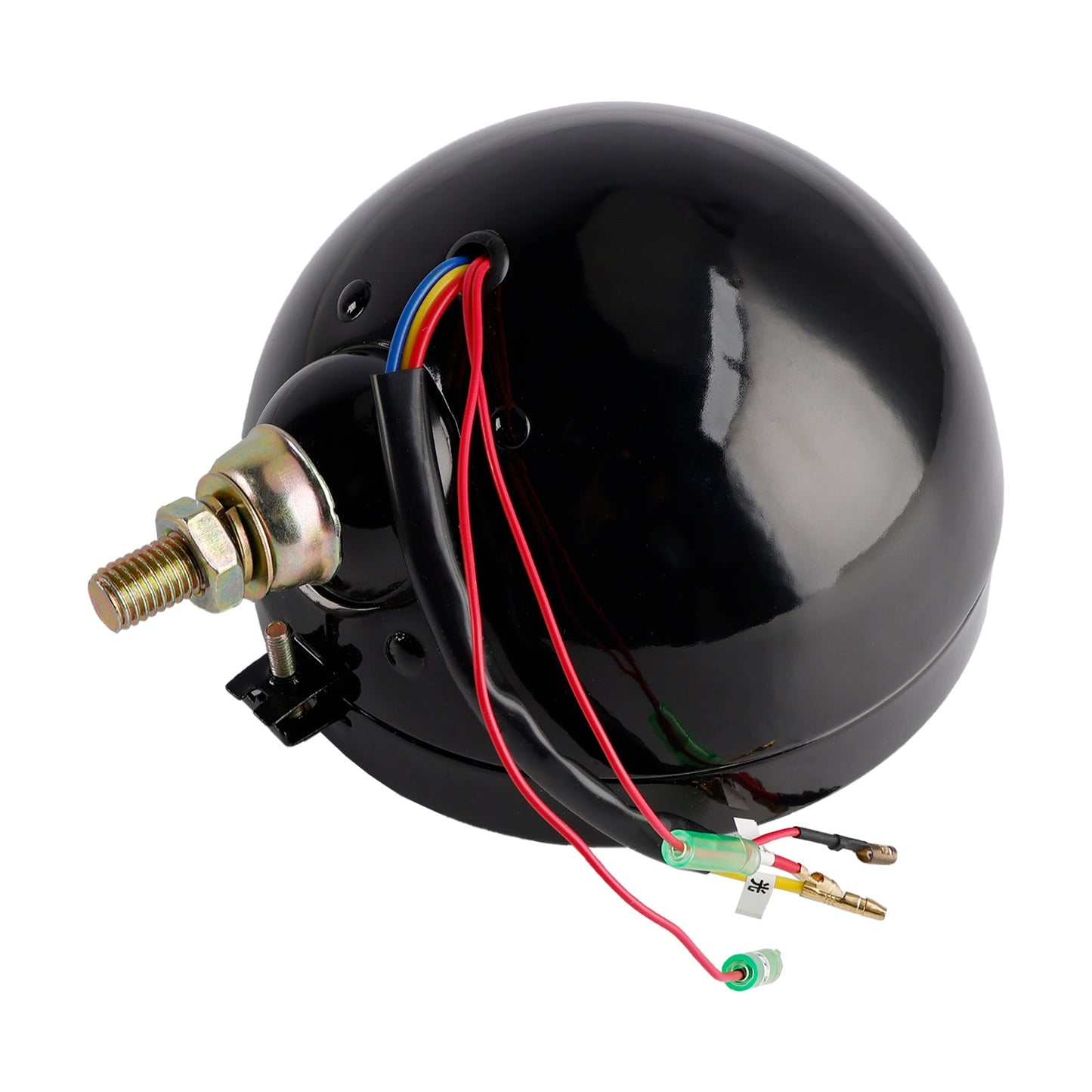 9-Bulbs Beam Headlight Fog Lamp Custom 5.75" Black For Racer Bobber Chopper