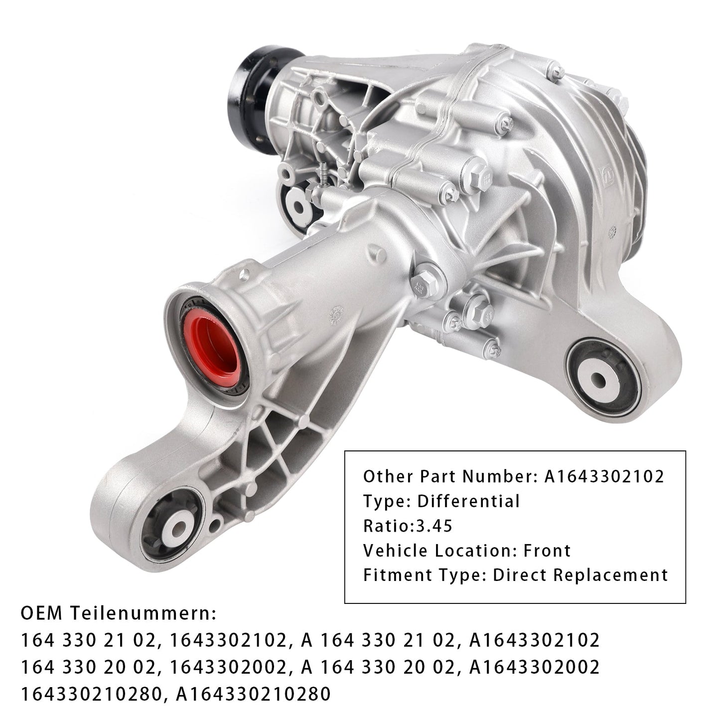 Differential Front Axle 3.45 Ratio For Mercedes GL M-Class X164 06-12 W164 2005-2011