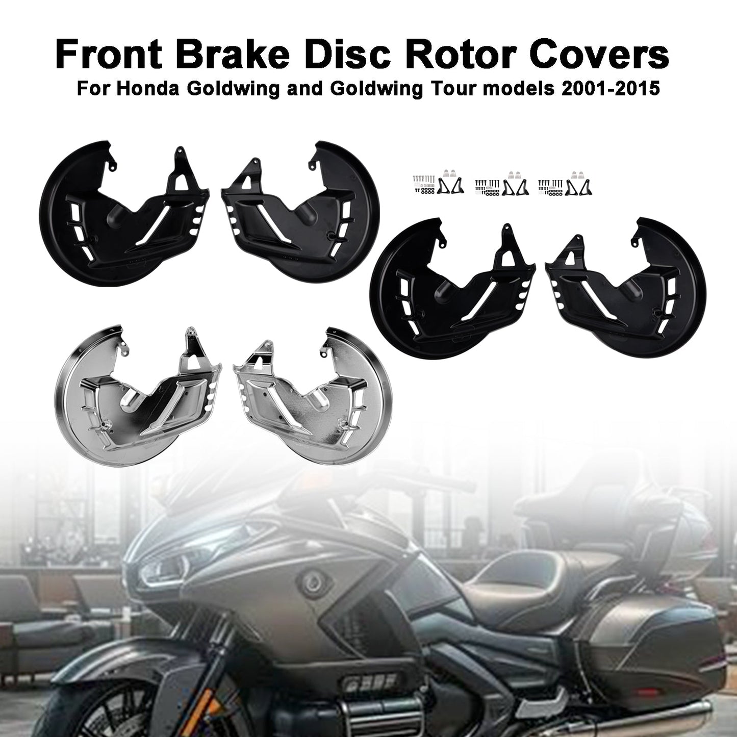 2001-2015 For Honda Goldwing and Goldwing Tour models Front Brake Disc Rotor Covers
