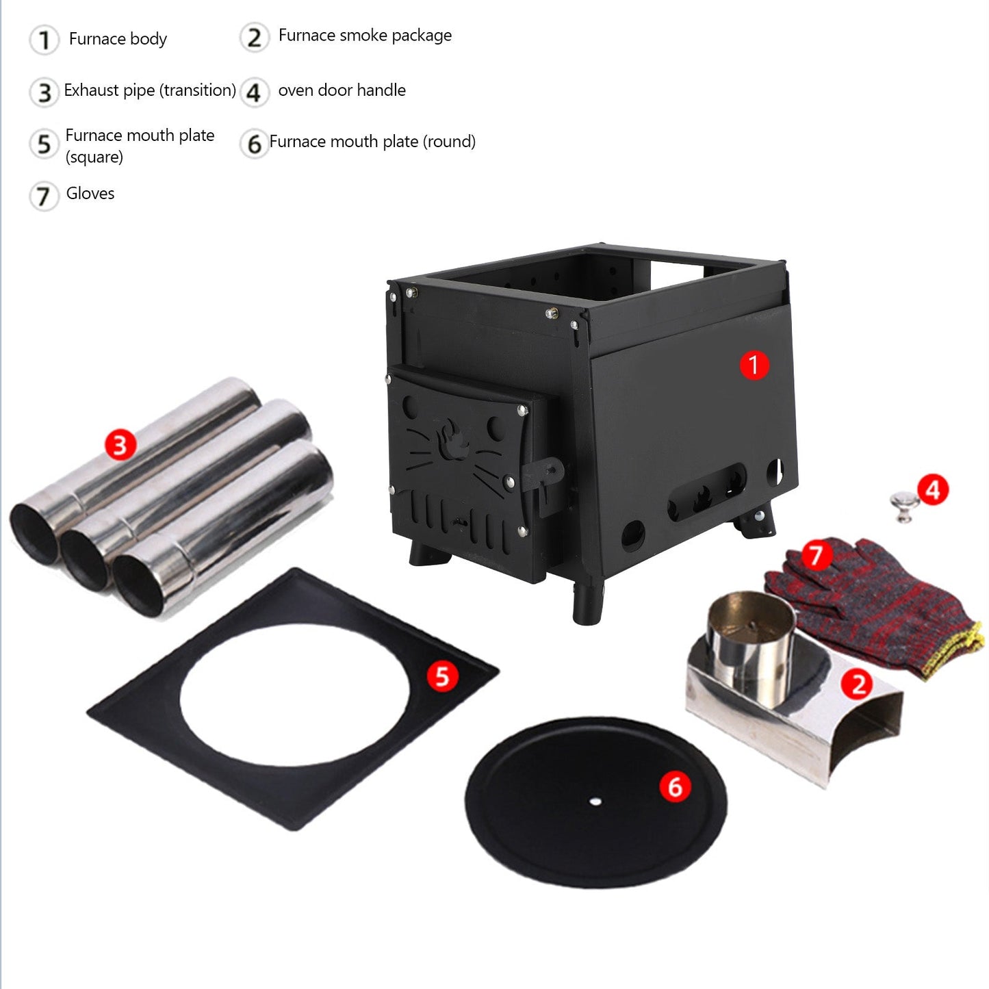 Outdoor Portable Camping Wood Burning Stove Picnic Cook Folding Heating