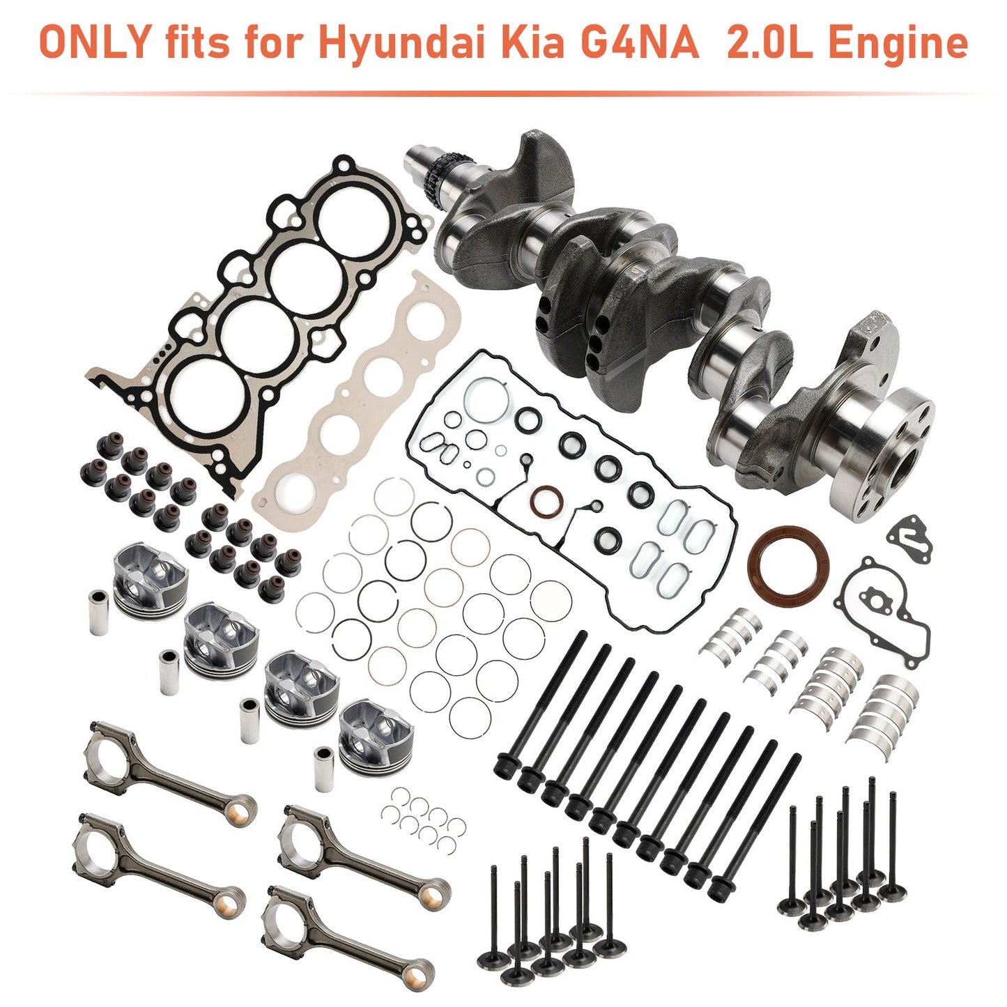 2014 Hyundai Sonata (YF) G4NA 2.0L Engine Rebuild Kit Crankshaft Con Rods Gasket Kit