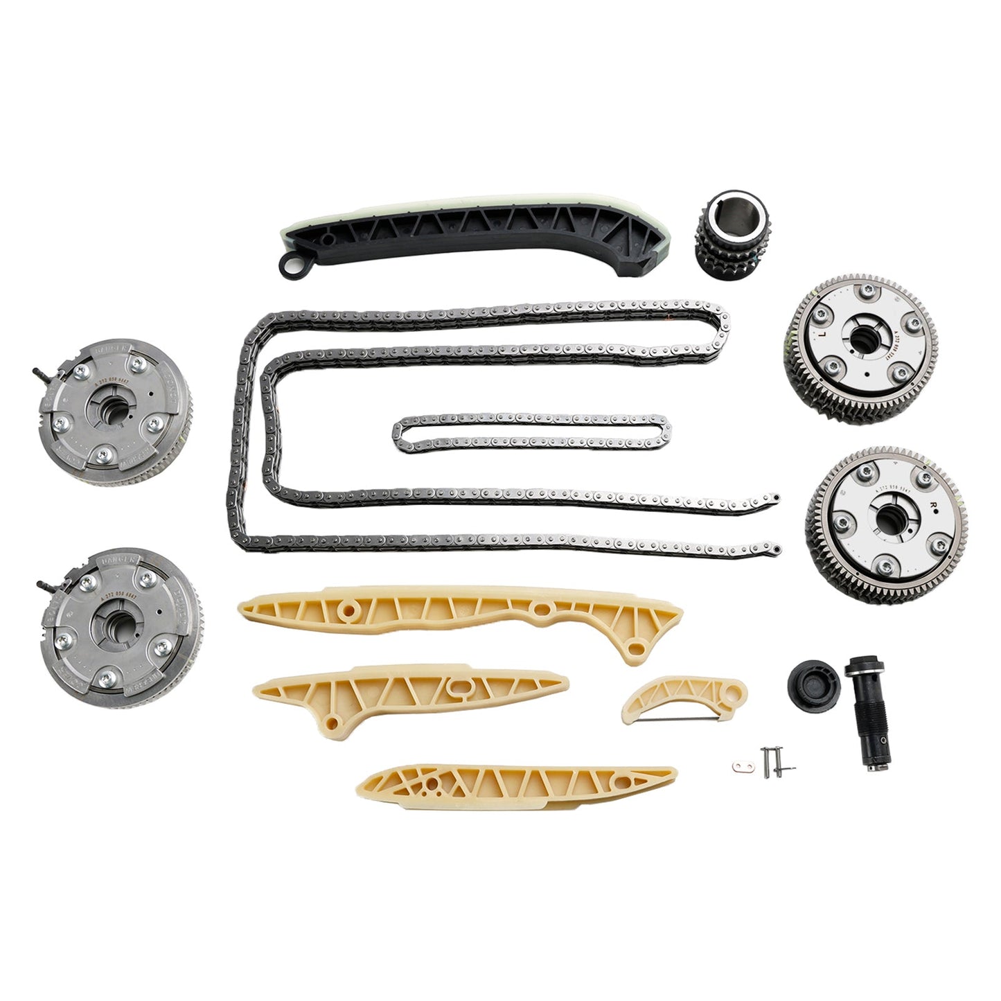 2005-2006 Mercedes-Benz SLK 350 Base 3.5L V6 - Gas Timing Chain Kit + 4× Camshaft Adjusters