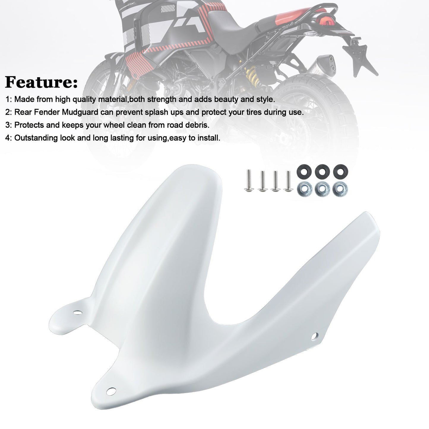 2022-2023 Ducati Desert X Rear Fender Mudguard Fairing Cowl