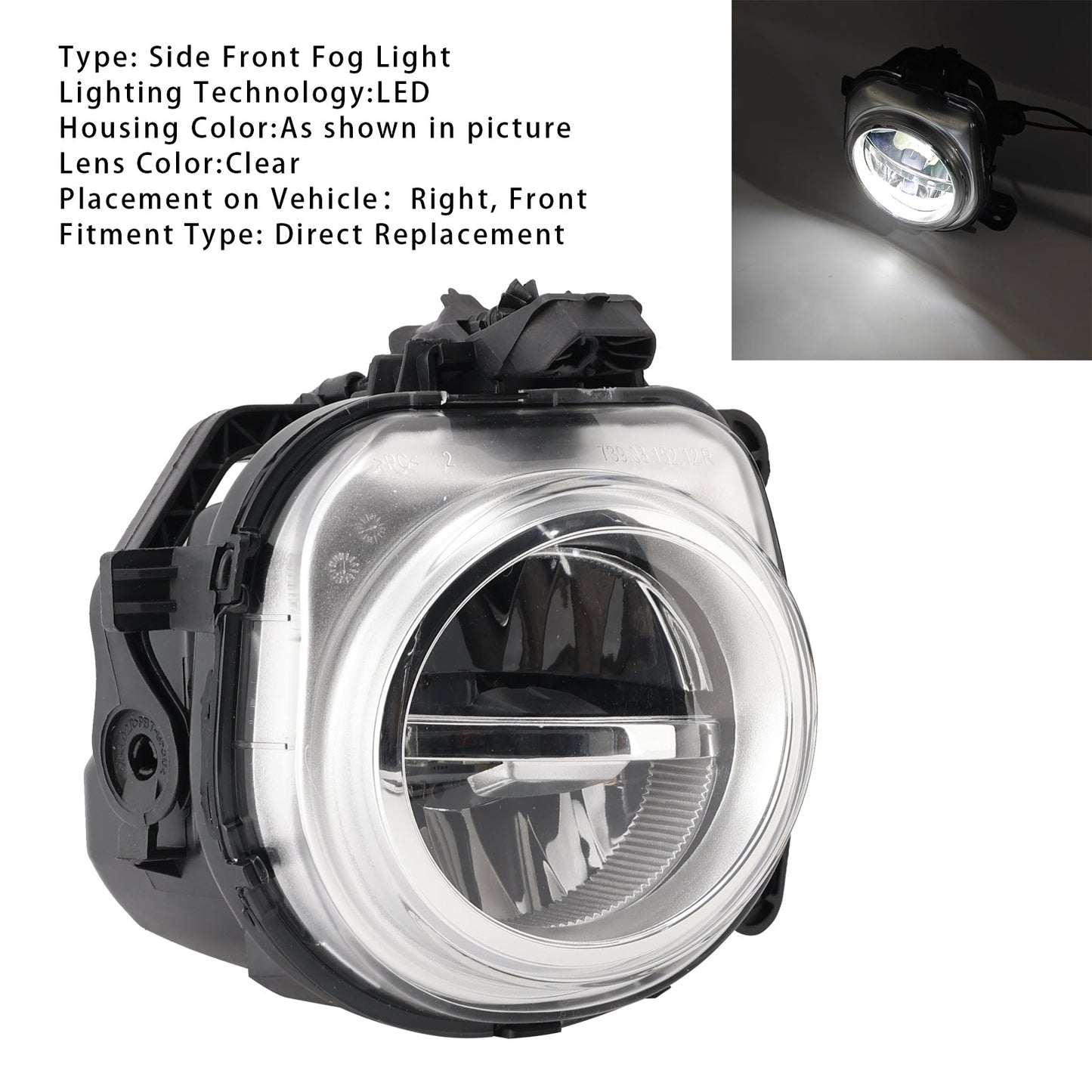 1 Pcs LED Front Right Fog Light For BMW X3 F25 X4 F26 X5 F15 X6 F16 63177317252