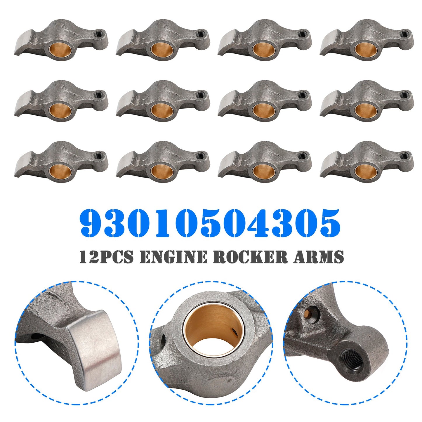 12PCS Engine Rocker Arms 93010504305 93010504300 for Porsche 911 914 930