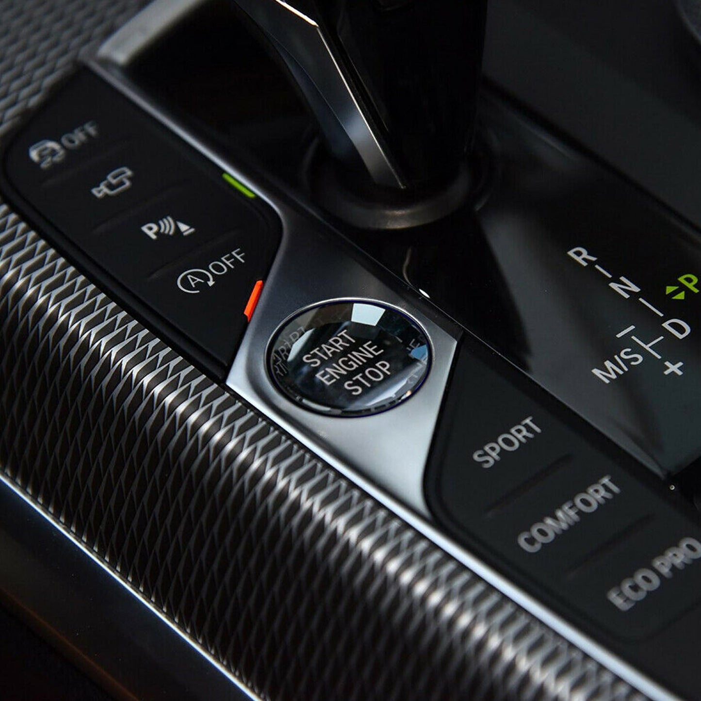 Engine Start Stop Switch Button Cover For BMW F Chassis F30 F31 F20 F21 Crystal