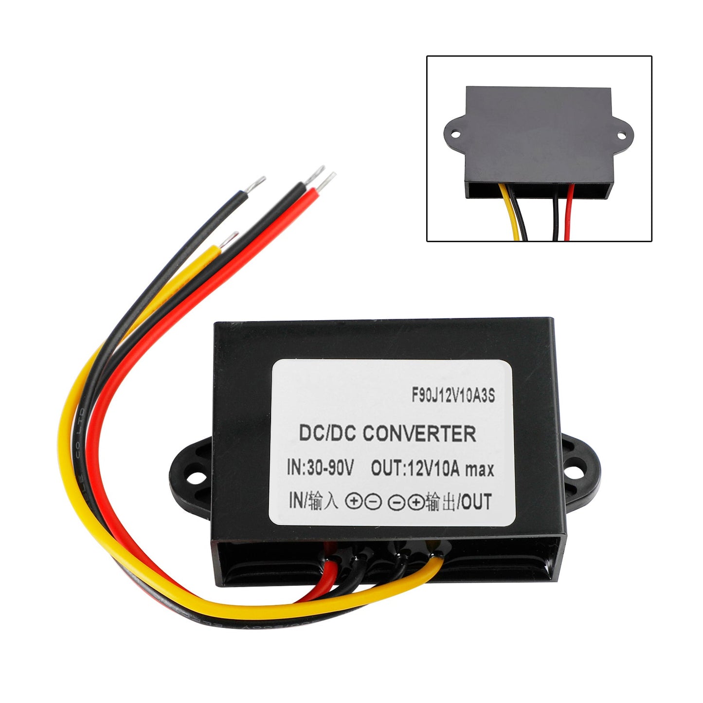 Waterproof Buck Step Down Converter DC30-90V to DC12V 10A Car Power Module
