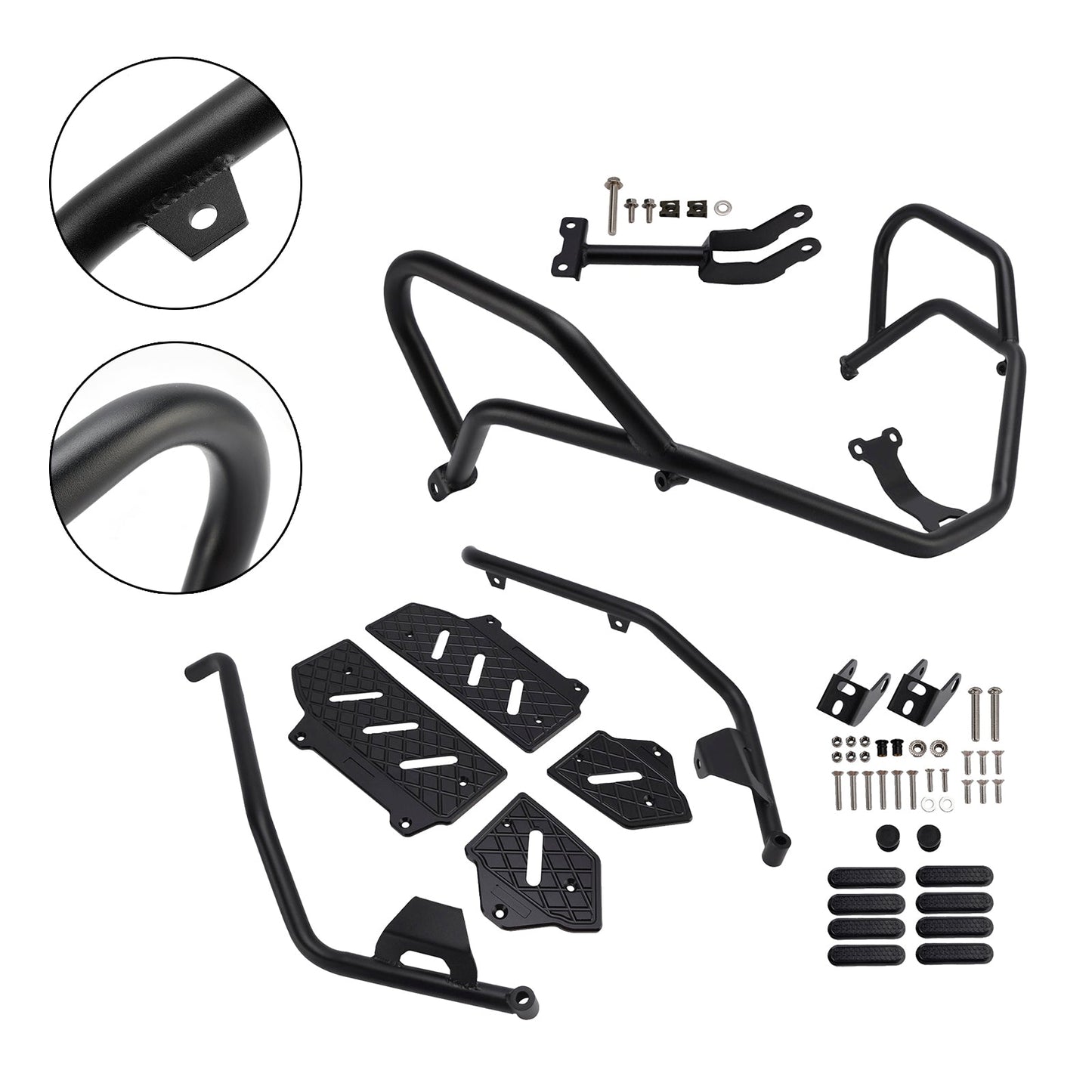 2022-2025 Honda Adv350 Crash Bar Upper+Lower Engine Guard Frame Fit Black
