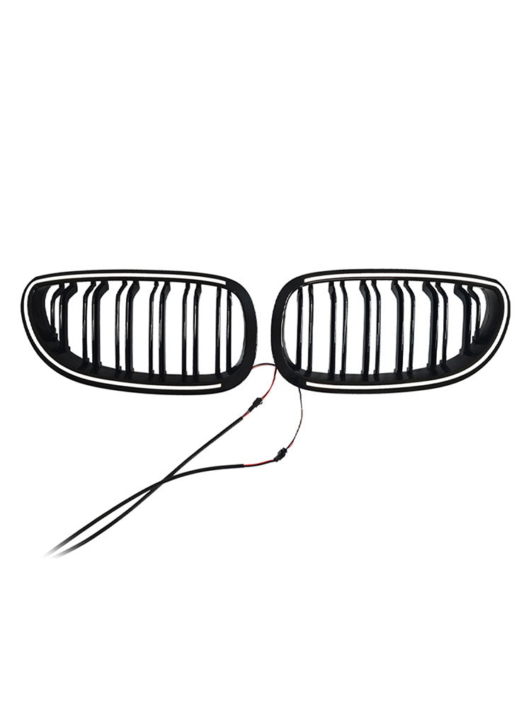 2004-2009 For BMW 5 Series Touring E61 520d 525d 530d 535d2PCS Glossy Black Front Sport Kidney Grille