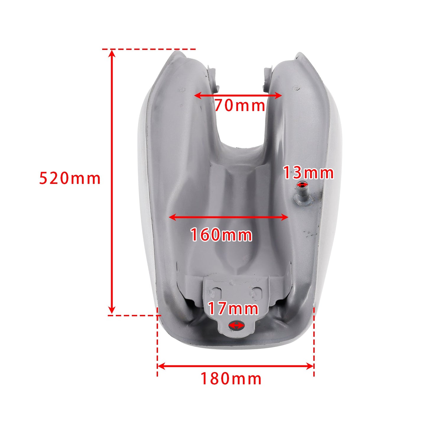 Silver Cafe Racer Gas Tank Motorcycle Fuel Retro Classic For Bobber Scrambler
