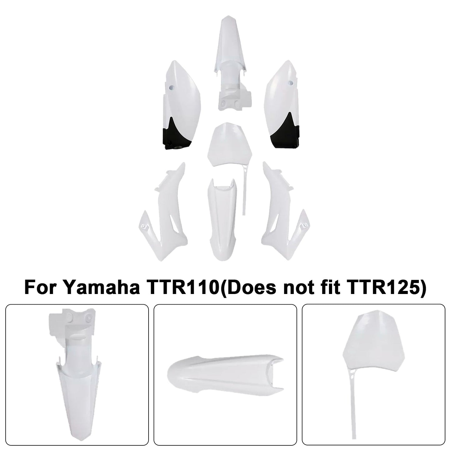 Yamaha TTR110 DIRT BIKE Body Plastic Kit Fender Fairing