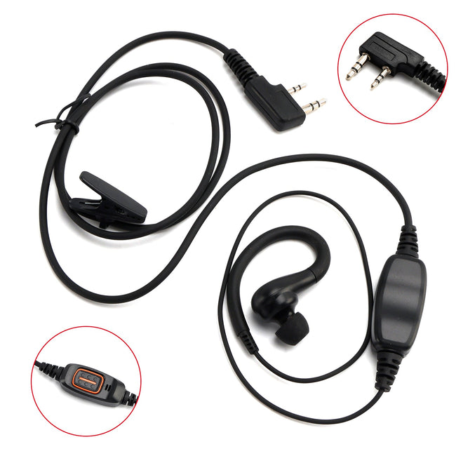 K-029 Two-Color 636 Earhook Headset For TK-220 TH-F6 RPV516A KG-UVD1P TG-2AT