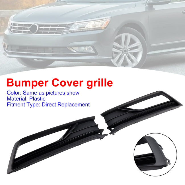 2PCS Fog Light Lamp Grill Cover Fit VW Passat B8 NMS (USA Car) 2016-2018