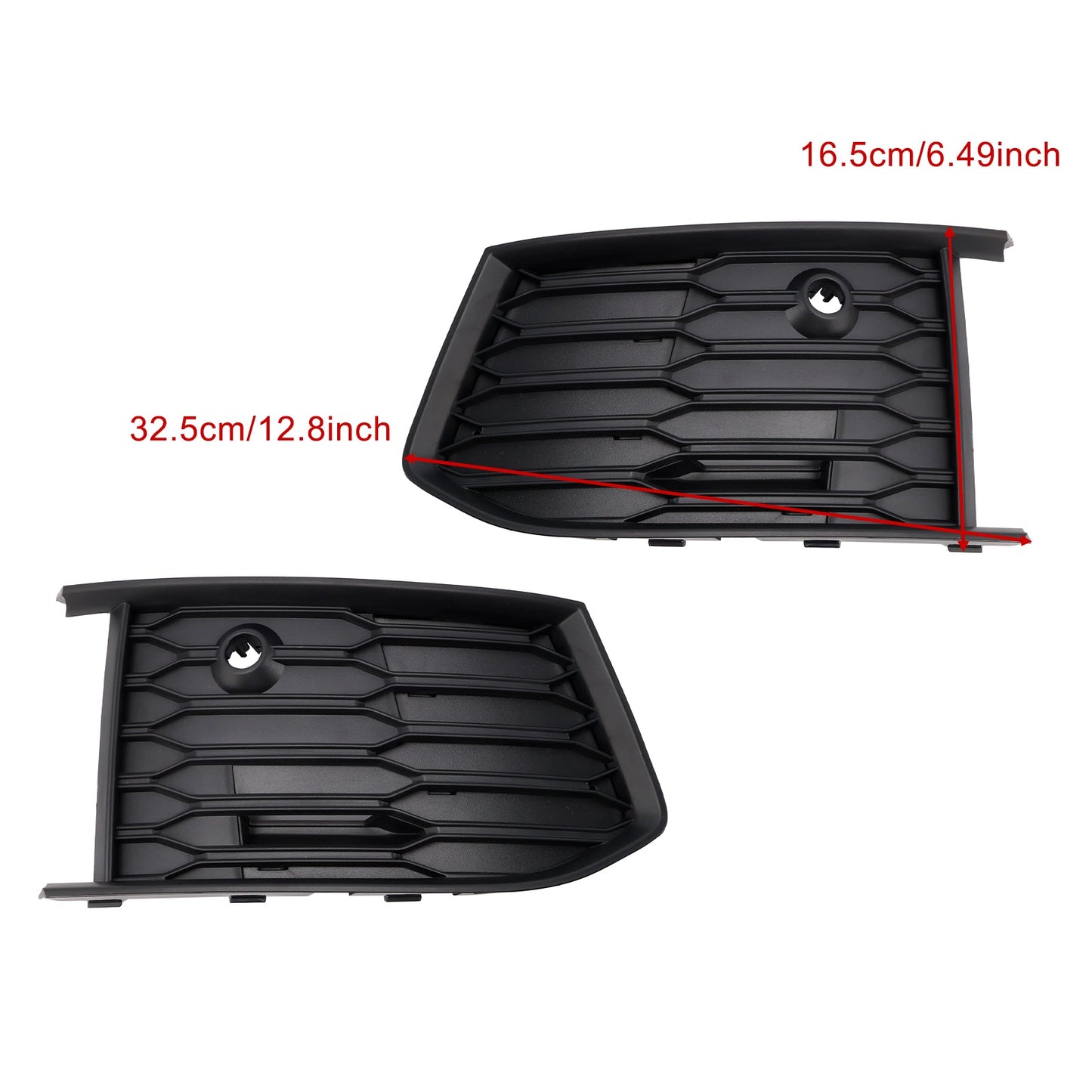 2019-2023 Audi A6 C8 S-Line S6 2PCS Front Fog Light Lamp Bezel