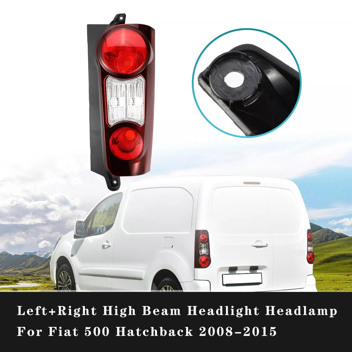 3/2012-2019 Citroen Berlingo Mk2 Van（Barn Doors Models) Left Side Tail Light Lens Housing 9677205580