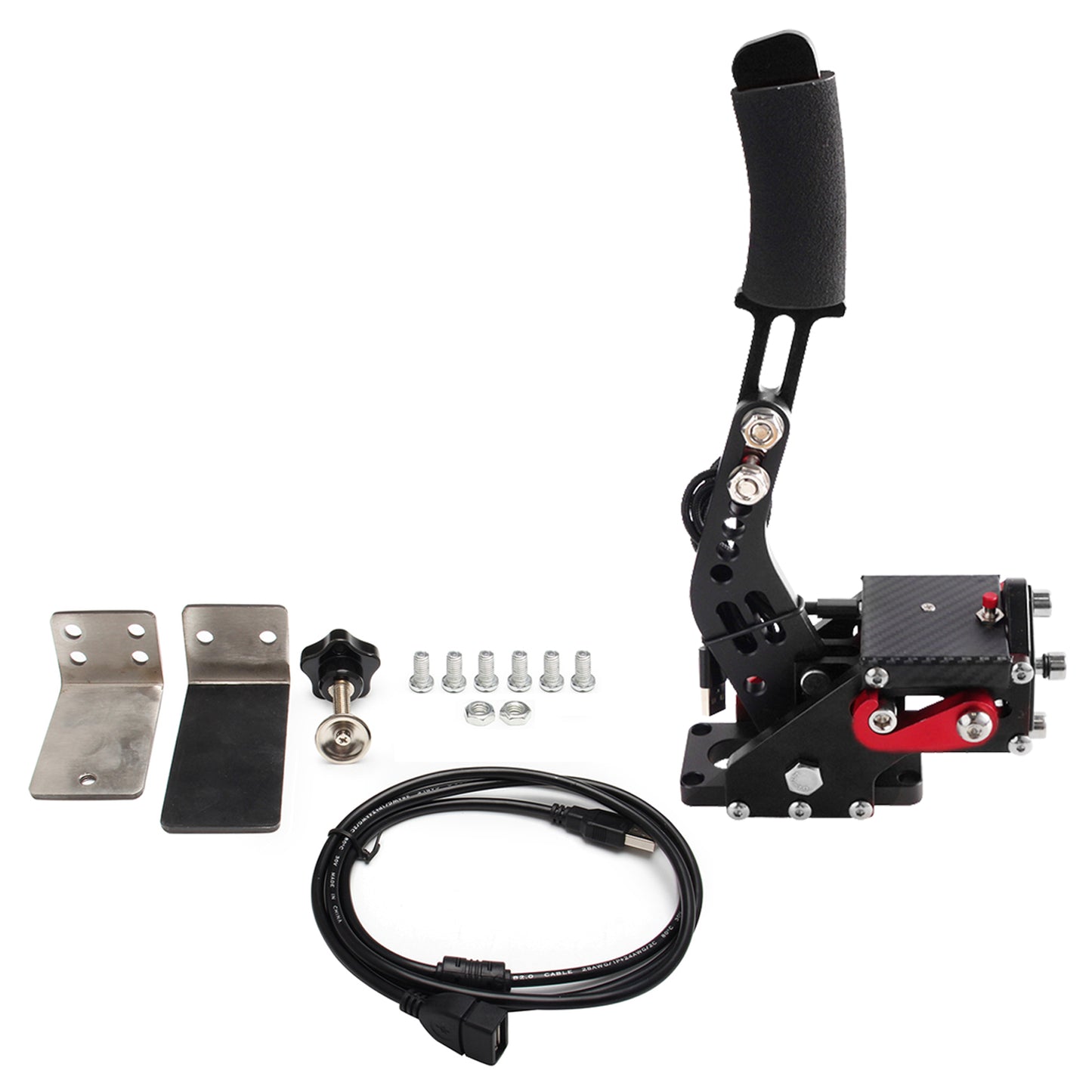 14Bit PS4/PS5 USB Handbrake Kits for Racing Games Steering Wheel Stand G29 Black