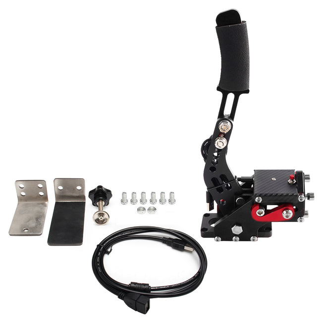 14Bit PS4/PS5 USB Handbrake Kits for Racing Games Steering Wheel Stand G29 Black