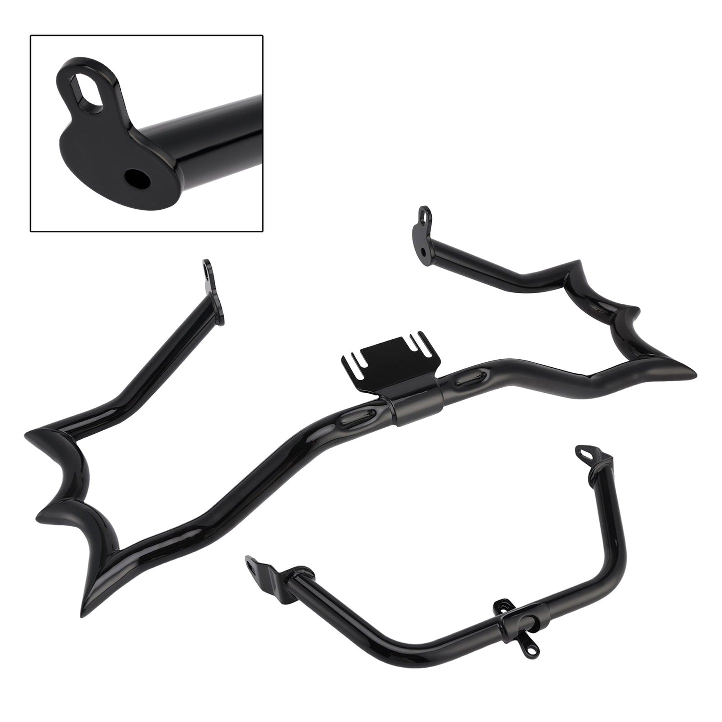 2009-2023 Touring Road King Bumper Engine Guard Fairing Mount Crash Bar Kit Chrome