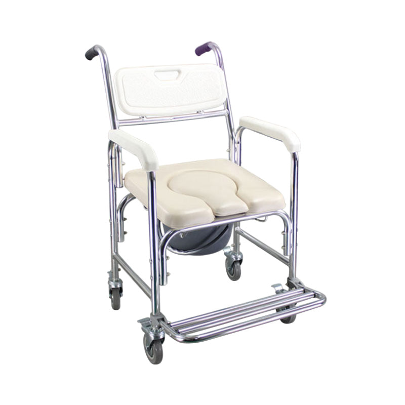 Multifunction Wheeled Mobile Toilet Commode Shower Chair Wheelchair