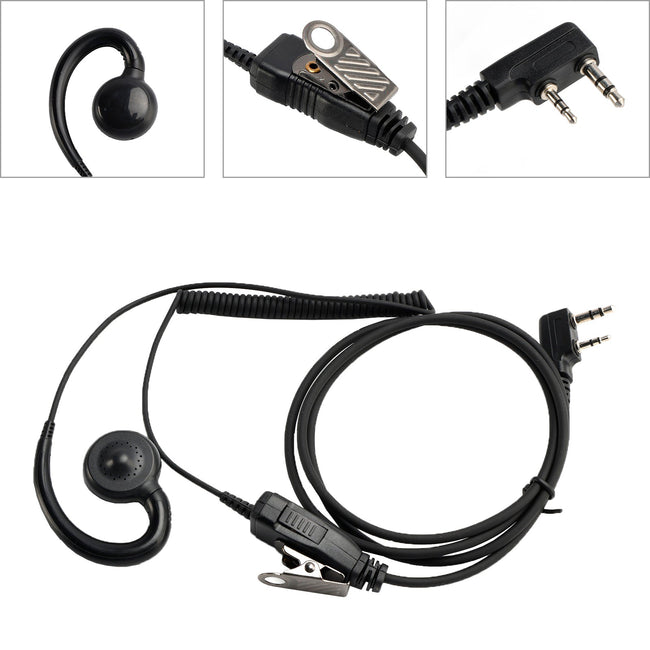 K-018 Small PTT-B6 Curve Hook Earhook Headset For TK-240 TH-G71A LT-2288 UV-5RA