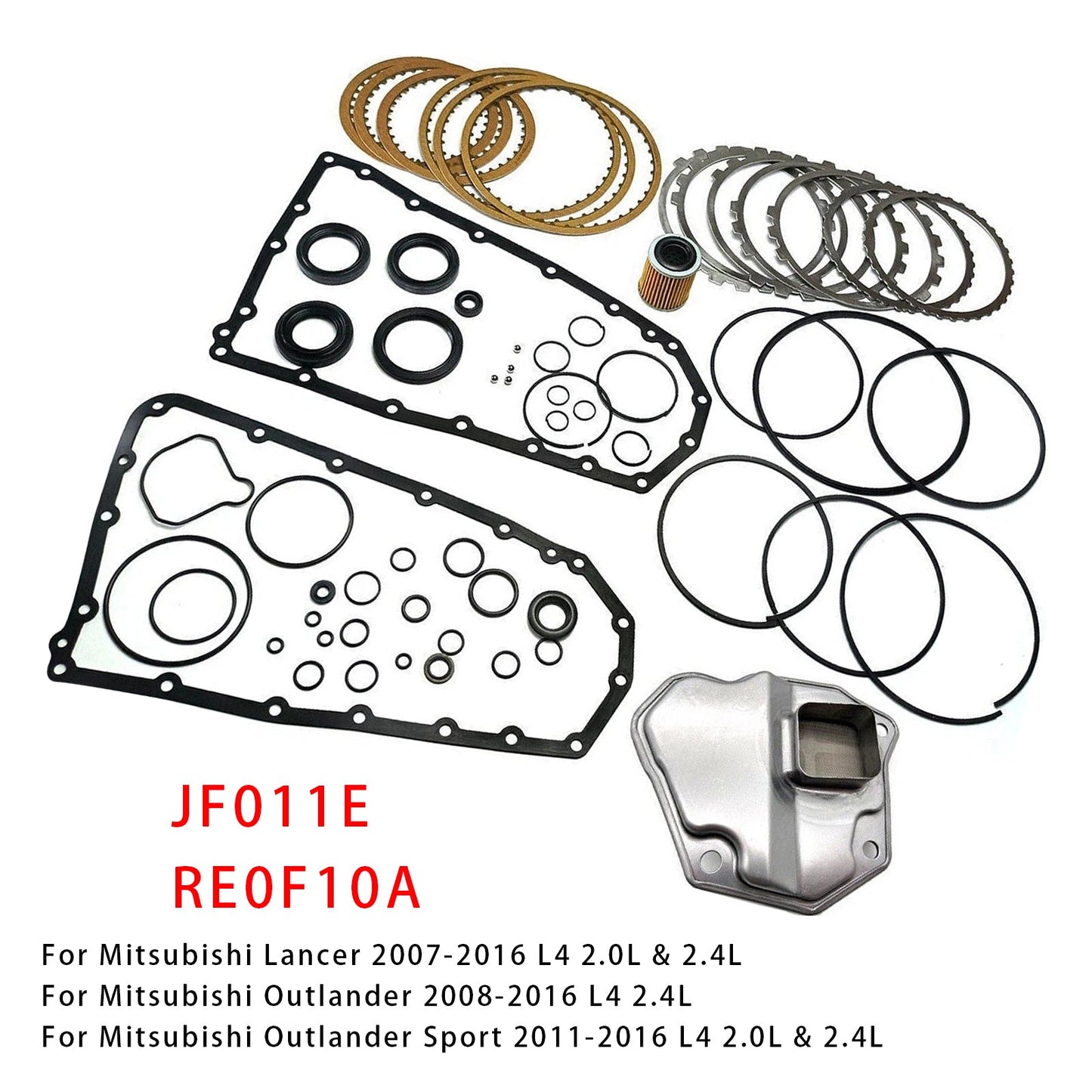 2008-2015 Nissan Rogue L4 2.5L CVT Auto Transmission Master Rebuild Kit RE0F10A JF011E 5191890AA