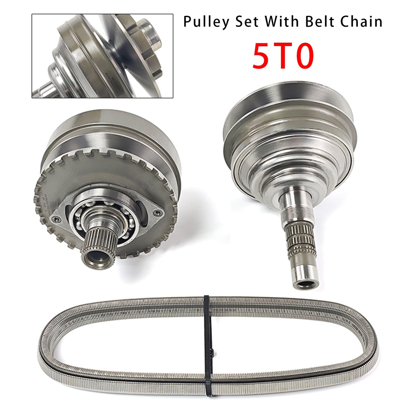 For HONDA 5T0 Gearbox Automatic Transmission Pulley Assembly With Belt Chain 5T0
